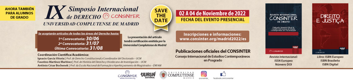 IX Simpósio Internacional CONSINTER / Universidad Complutense de Madrid - 2022