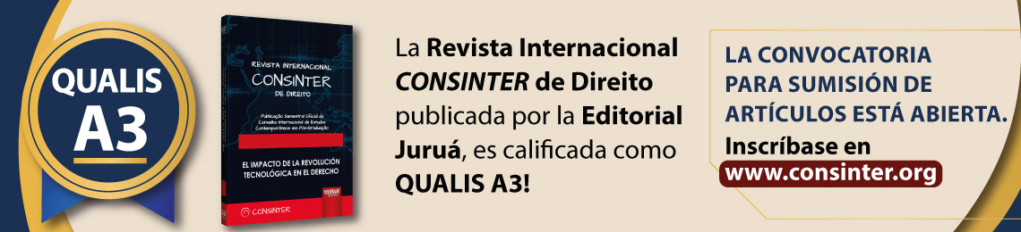La Revista Internacional CONSINTER de Direito es calificada como QUALIS A3!